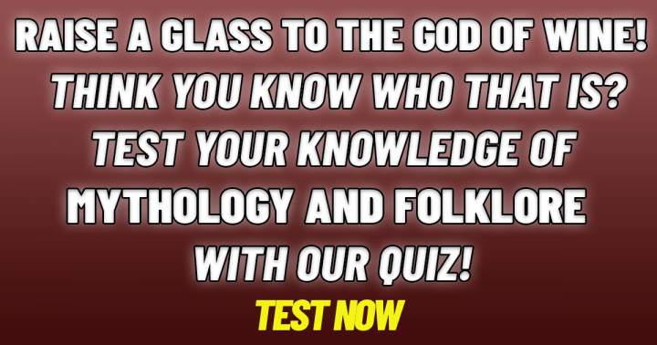 Mythology and Folklore Quiz