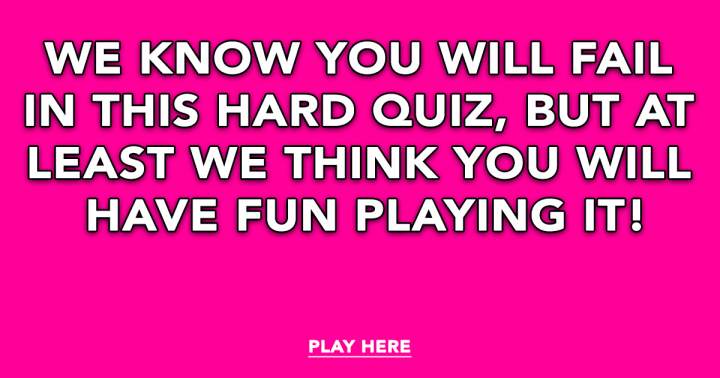 Challenging Trivia Quiz