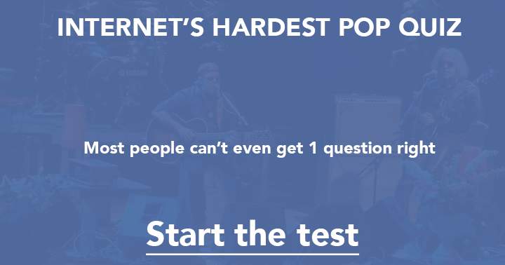 The internet's most challenging pop music quiz.