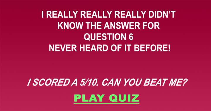 Quiz on General Knowledge