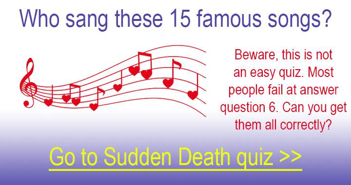 This Sudden Death Quiz is really challenging!