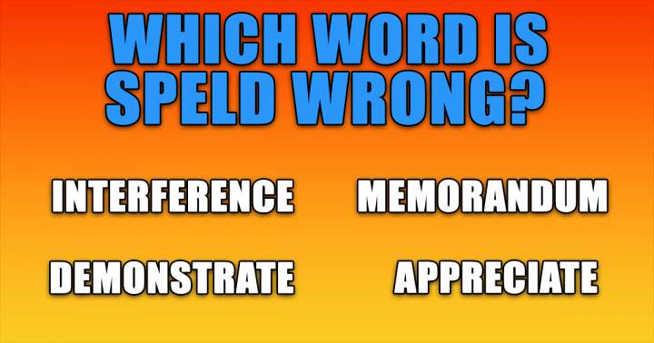 Banner for What word is spelled incorrectly?