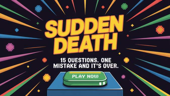 Banner for Sudden death fun facts quiz