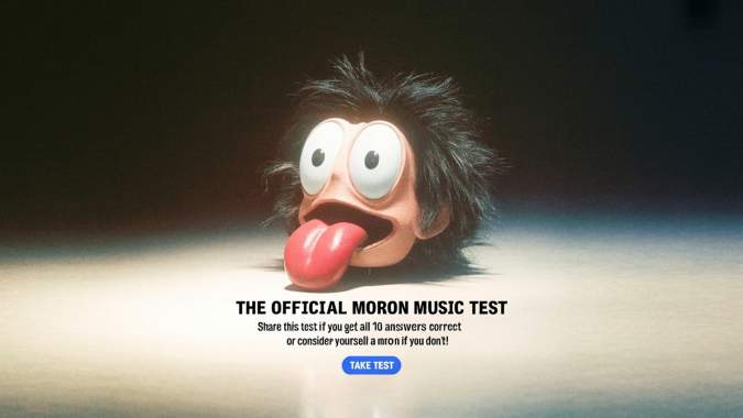 Banner for The official moron test