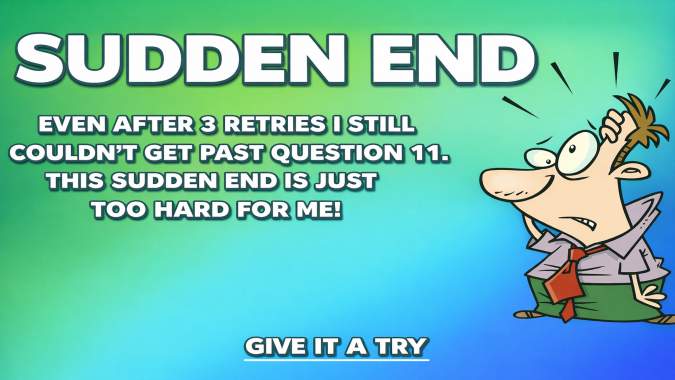 Banner for The Ultimate Sudden Death Quiz!