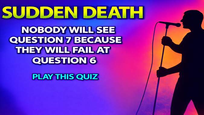 Banner for Sudden Death Challenge: Who Sang These Songs?