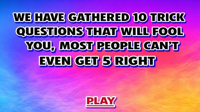 Banner for you will be fooled in this quiz to pick the wrong answers