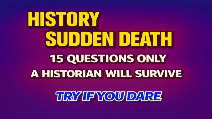 Banner for History Sudden Death Quiz