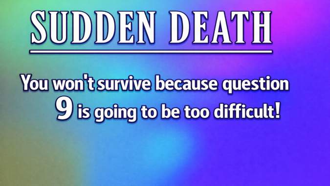 Banner for Sudden Death Quiz