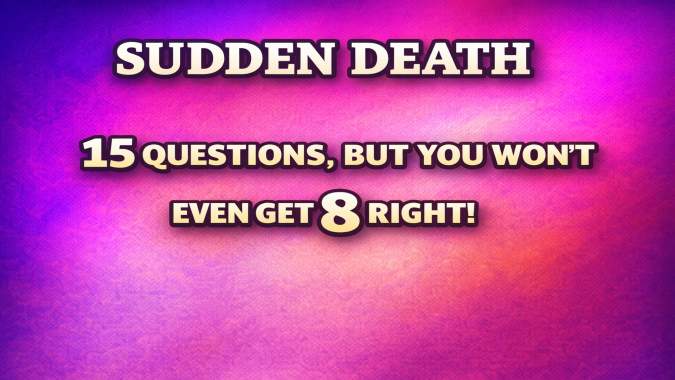 Banner for 15 Geography Questions - Sudden Death Quiz