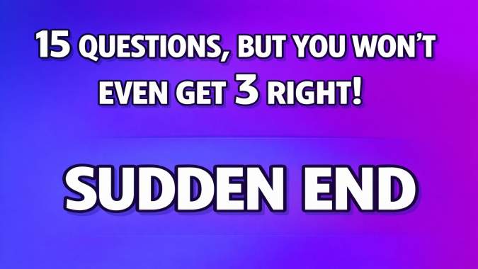 Banner for This Quiz Will Suddenly End If You Make A Mistake!