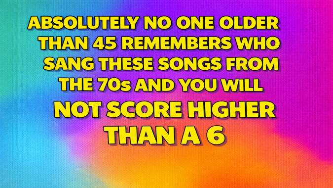 Banner for Who sang these songs from the 70's?