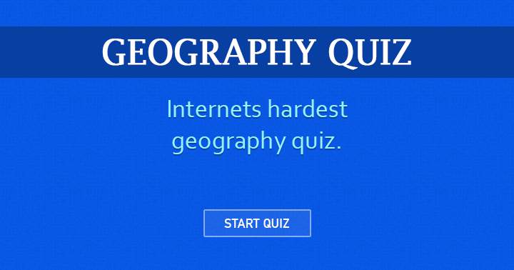Banner for Internets hardest geography quiz