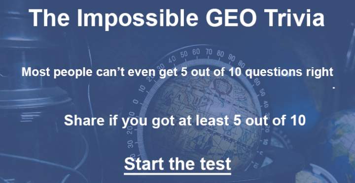 Banner for The Geography quiz