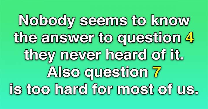 Play This Knowledge Quiz