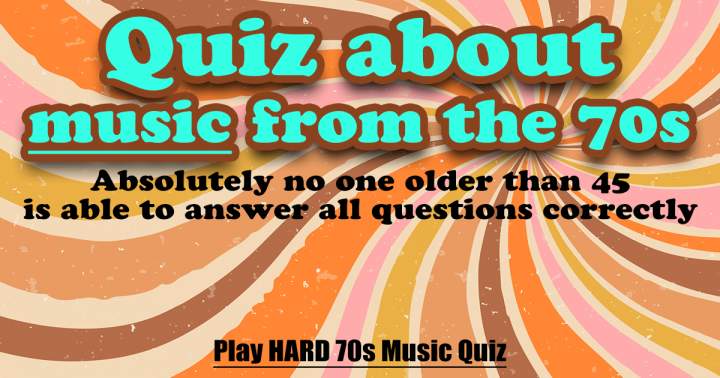 HARD 70s Music Quiz