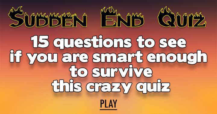 Sudden End Quiz