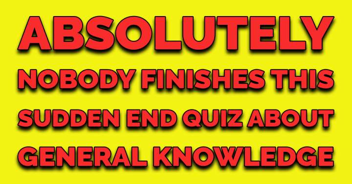 Sudden End Quiz