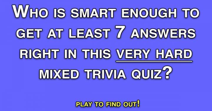 Mixed Trivia Quiz